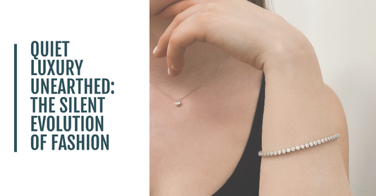 Blog post image with woman hand and text "Quiet Luxury"