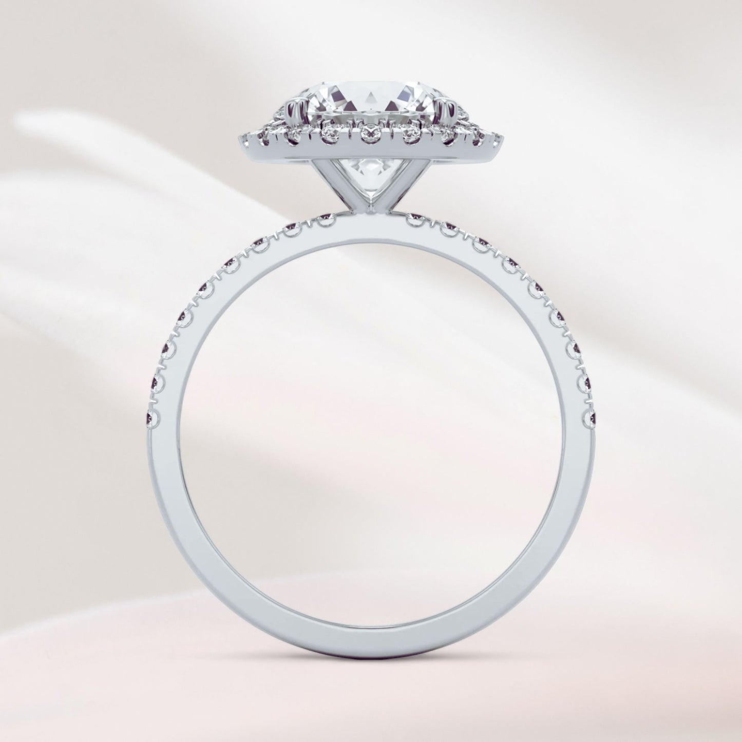 Amaral Halo Round With Band - Silver