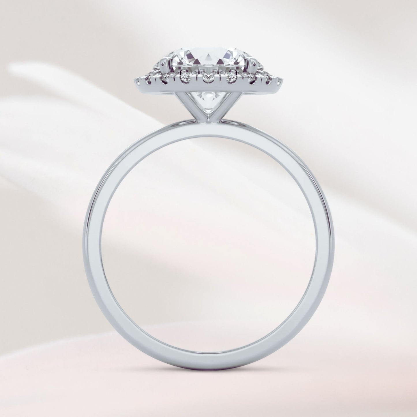 Amaral Halo Round - White Gold