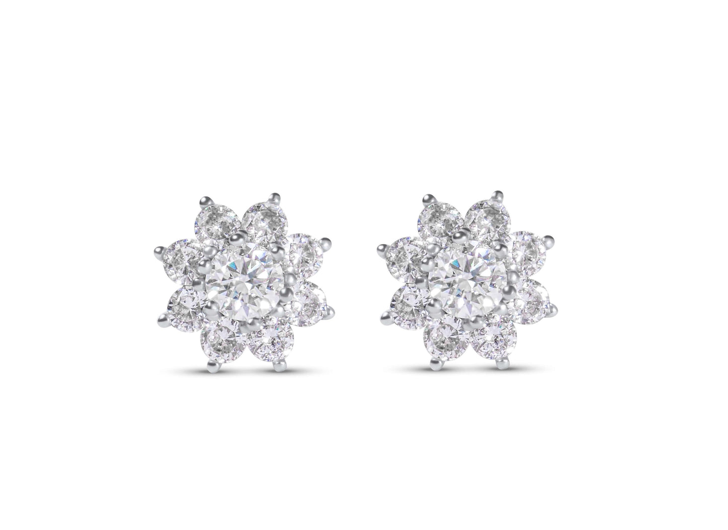 Amaral Flower Stud Moissanite Earrings