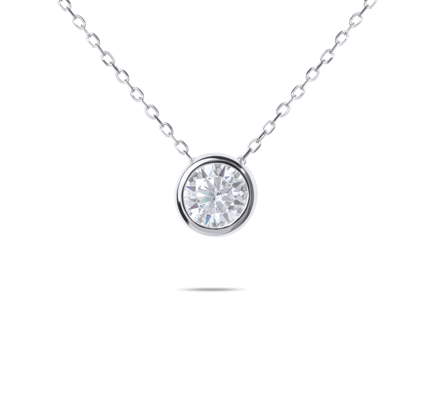 Amaral Modern Bezel Moissanite -kaulakoru