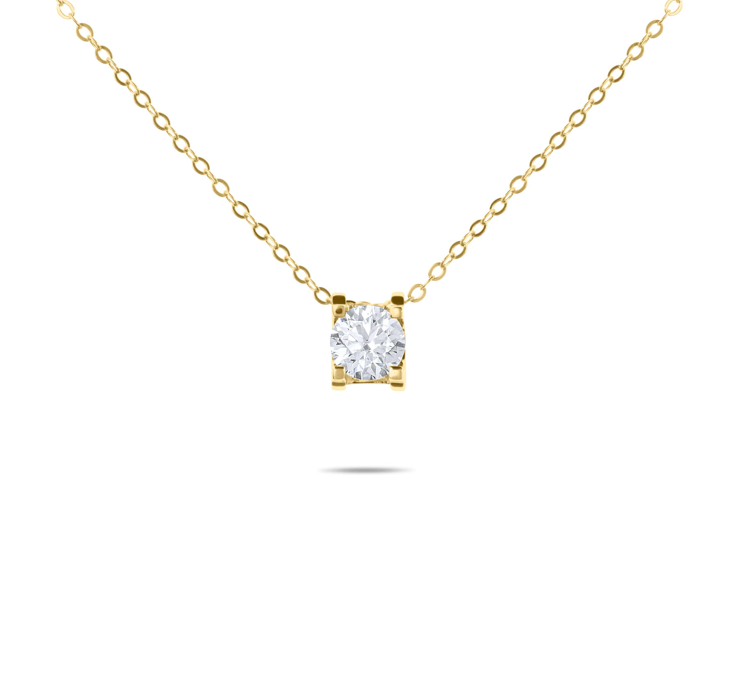 Amaral Trendy Moissanite Gold Necklaces on white background