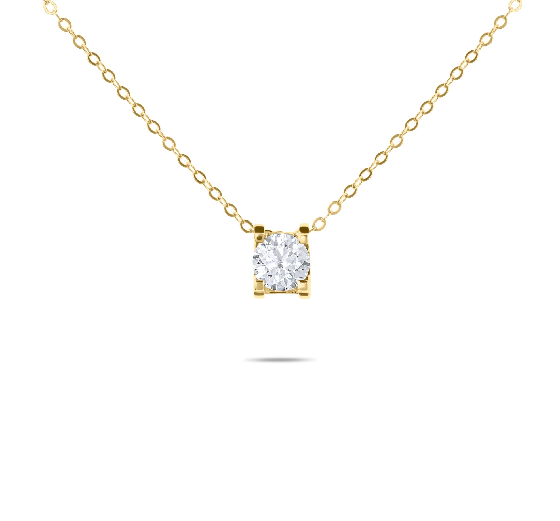 Amaral Trendy Moissanite Gold Necklaces on white background