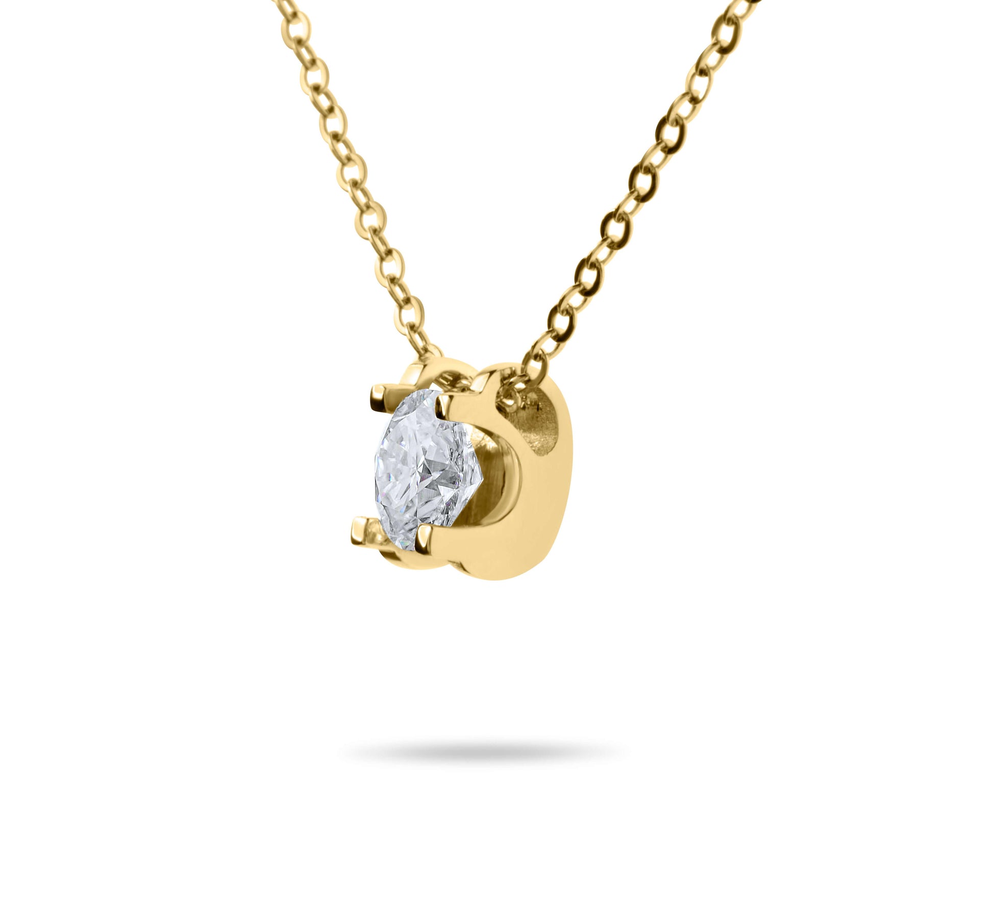 Amaral Trendy Moissanite Gold Necklaces on white background