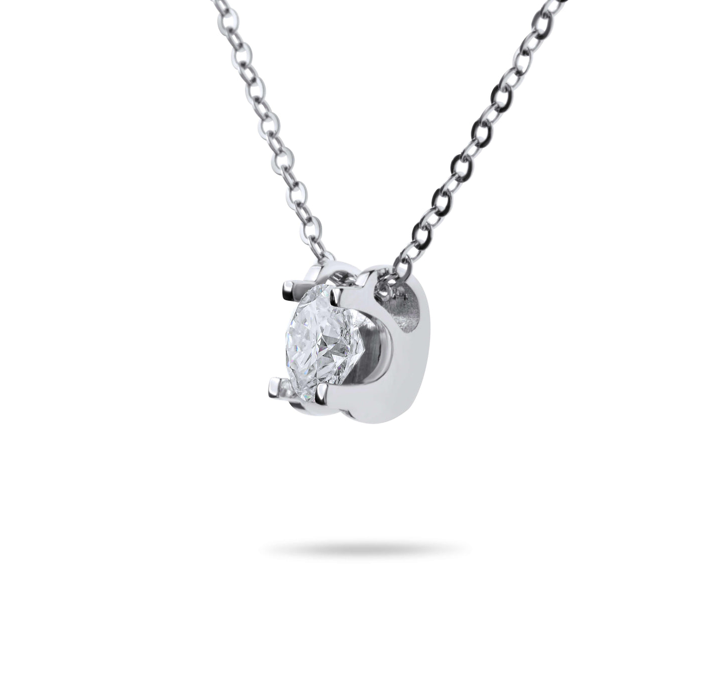 Amaral Trendy Moissanite Silver Necklaces on white background