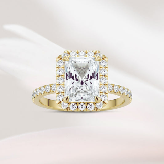 Amaral Halo Radiant With Band - Yellow Gold