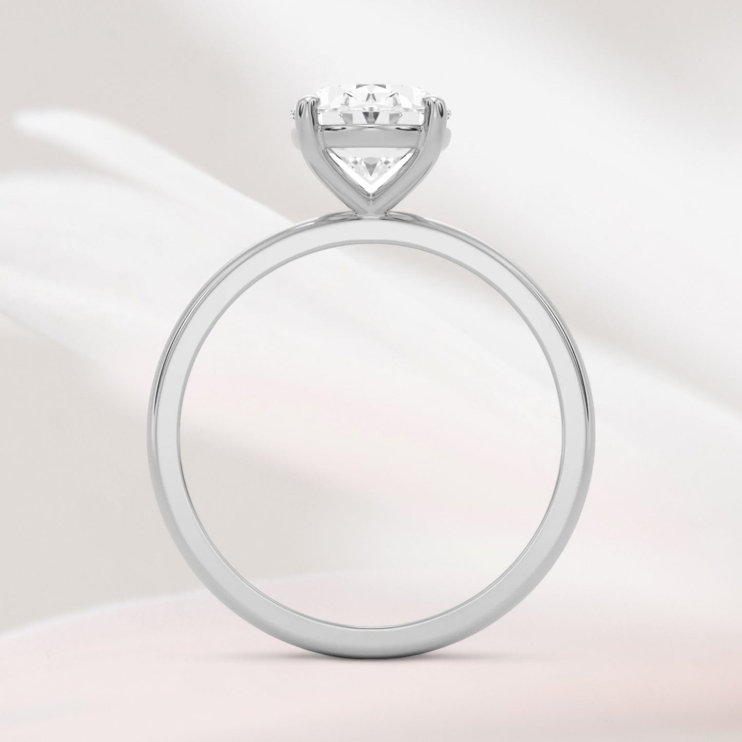 Amaral Solitaire Oval Four Prong - White Gold