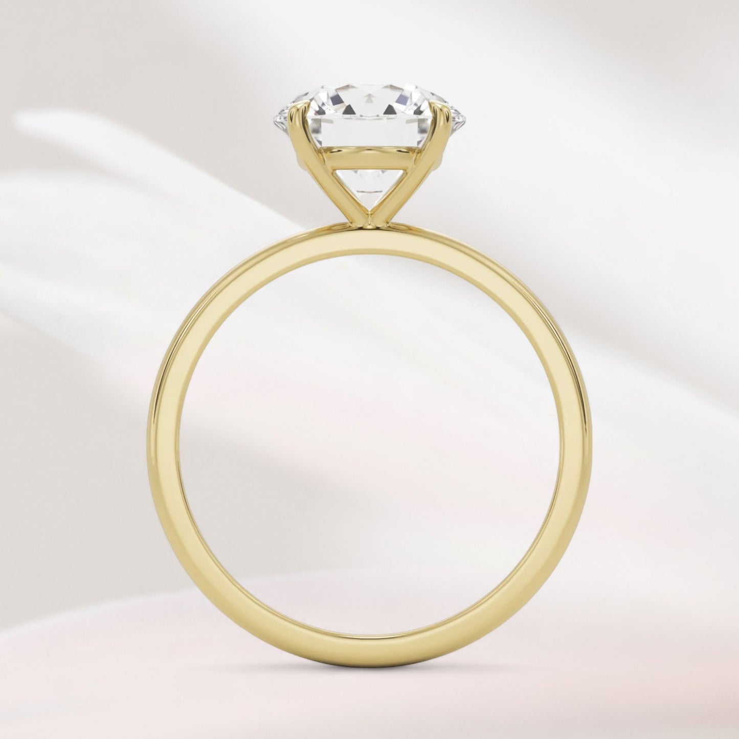 Amaral Solitaire Round Four Prong - Yellow Gold