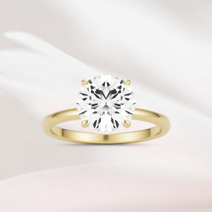 Amaral Solitaire Round Four Prong - Yellow Gold