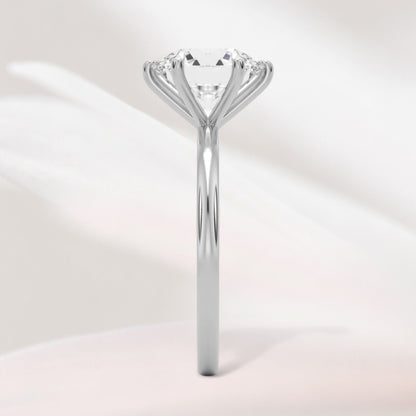 Amaral Solitaire Round Six Prong  - Silver