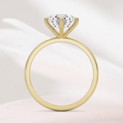 Amaral Solitaire Round Six Prong - Yellow Gold