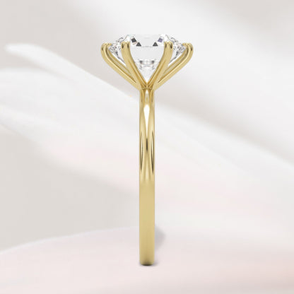 Amaral Solitaire Round Six Prong - Yellow Gold