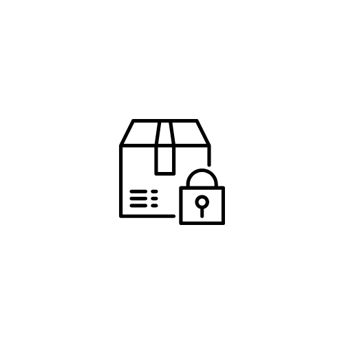 icon of a box with a lock symbol