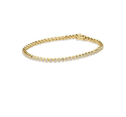 Amaral Bezel Tennis Moissanite Gold Bracelet
