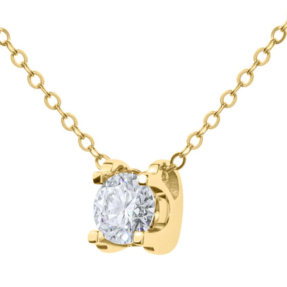 Amaral Trendy Moissanite Gold Necklaces on white background