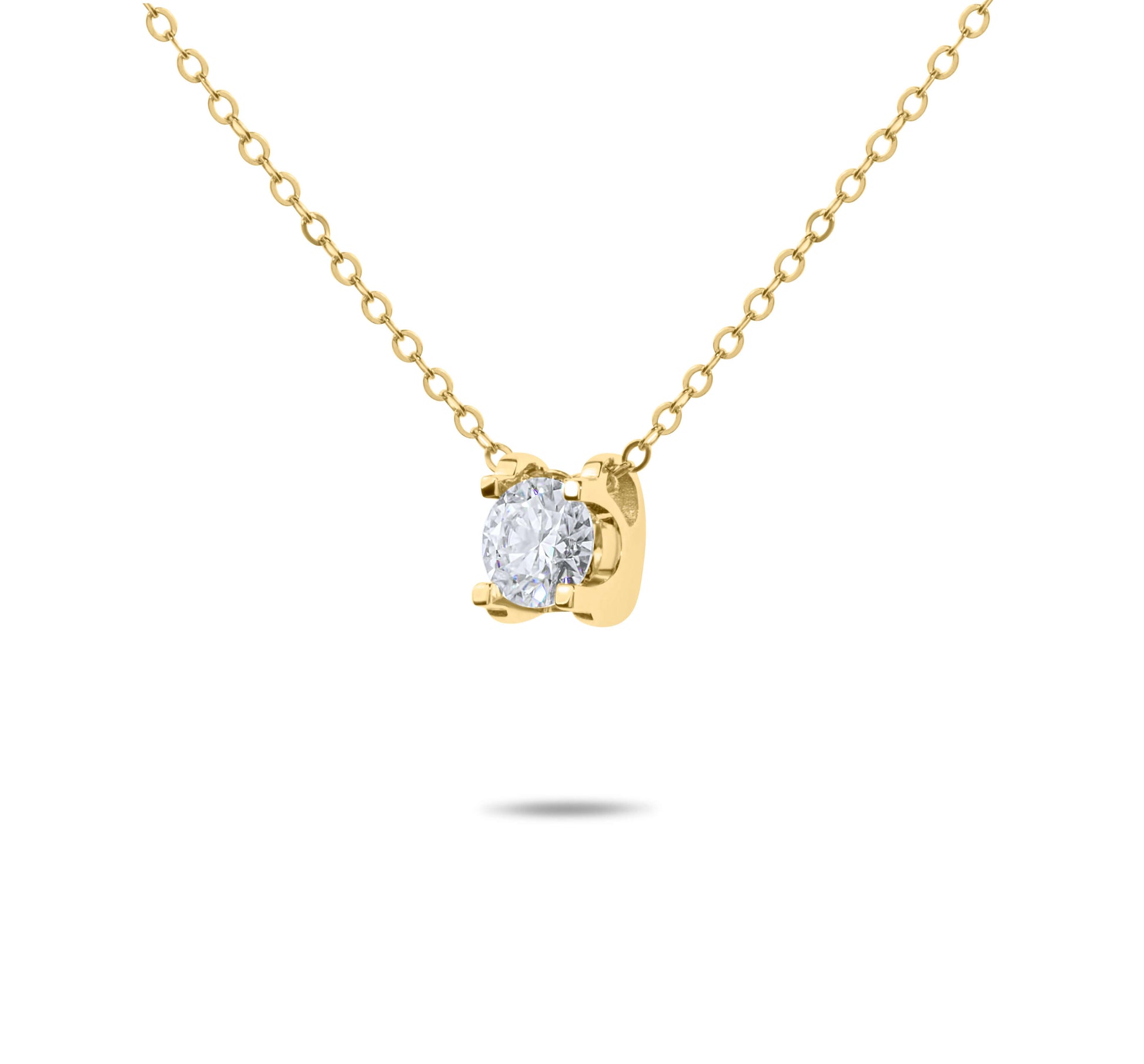 Amaral Trendy Moissanite Gold Necklaces on white background