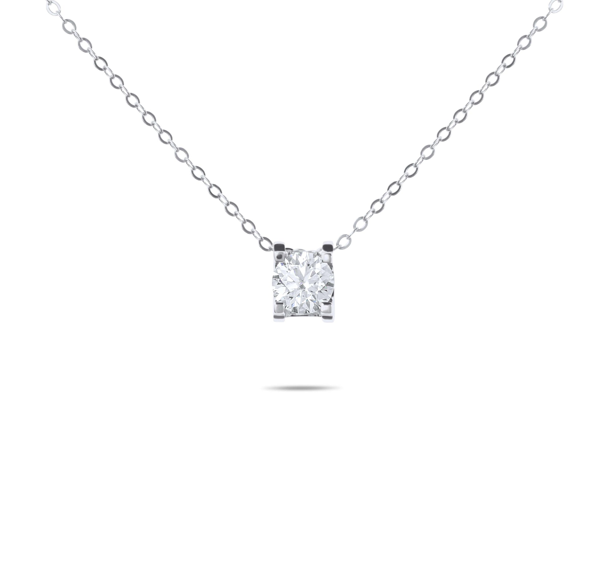 Amaral Trendy Moissanite Silver Necklaces on white background
